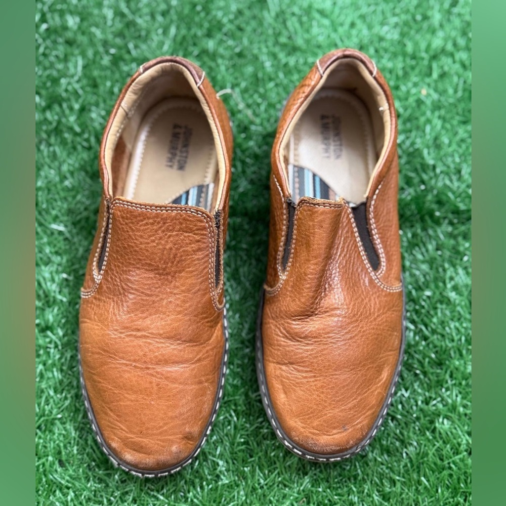 Johnston‎ & Murphy Kids Brown Leather Loafers Size 4